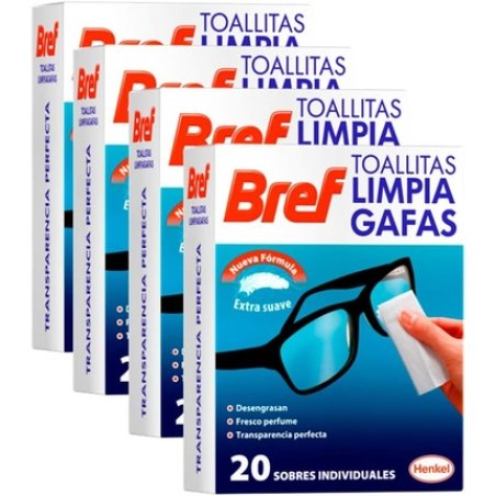 Bref Glasses Cleaning Wipes 20 Pack