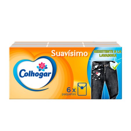 COLHOGAR Compact Tissue Paper Multi-Colour 6 Packs of 8 Tissues - 48 Units