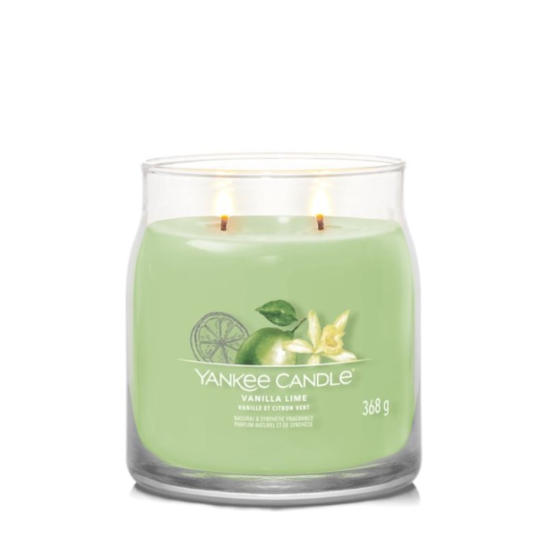 Yankee Candle Vanilla Lime bougie en cire Rond Sucre de canne, Citron vert, Vanille Vert 1 pièce(s)