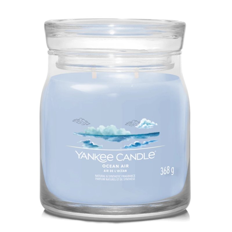 Yankee Candle Ocean Air wax candle Cylinder Amber, Jasmine, Sandalwood Blue 1 pc(s)