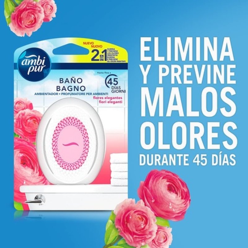 Ambi Pur - Elegant Floral Bathroom Air Freshener - 1 Piece