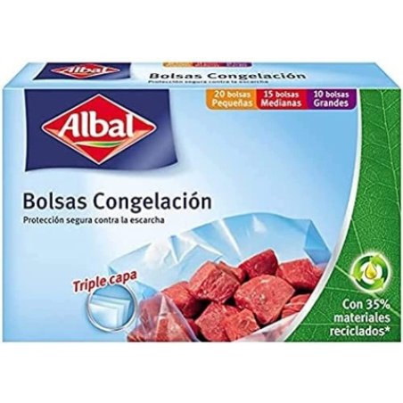 Albal Freezer Bags 3-Layer 45 Bags - Pack of 3