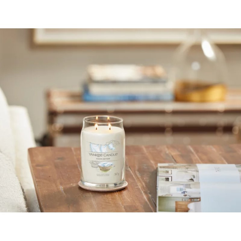 Yankee Candle Signature Scented Candle Large Long Burn Candle "Clean