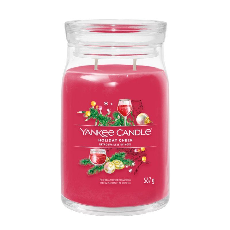 Yankee Candle Holiday Cheer bougie en cire Rond Rouge 1 pièce(s)