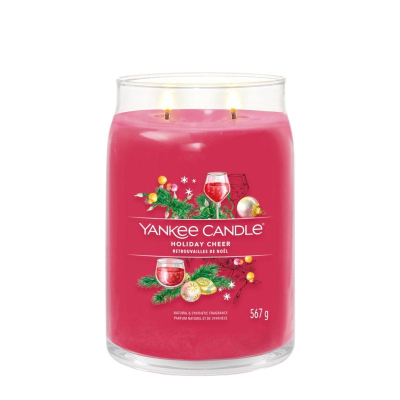 Yankee Candle Holiday Cheer bougie en cire Rond Rouge 1 pièce(s)