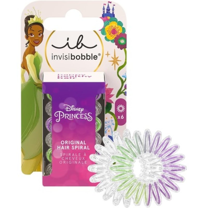 Invisibobble Kids Disney Tiana Multicoloured Spiral Hair Bobbles