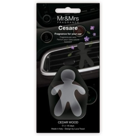 Mr. & Mrs. JoyFragrance Black Cedar Wood Car Air Freshener