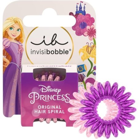 Invisibobble Kids Disney Rapunzel Spiral Hair Scrunchies Set of 3 Pink and Purple