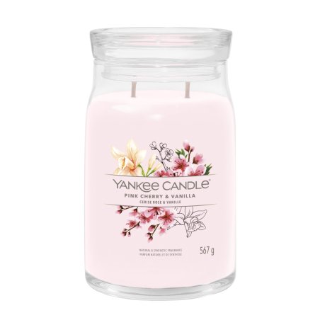 Yankee Candle Signature wax candle Cylinder Cherry (fruit), Vanilla Pink 1 pc(s)