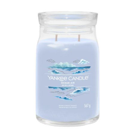 Yankee Candle Signature bougie en cire Cylindre Ambre, Jasmin, Bois de santal Bleu 1 pièce(s)