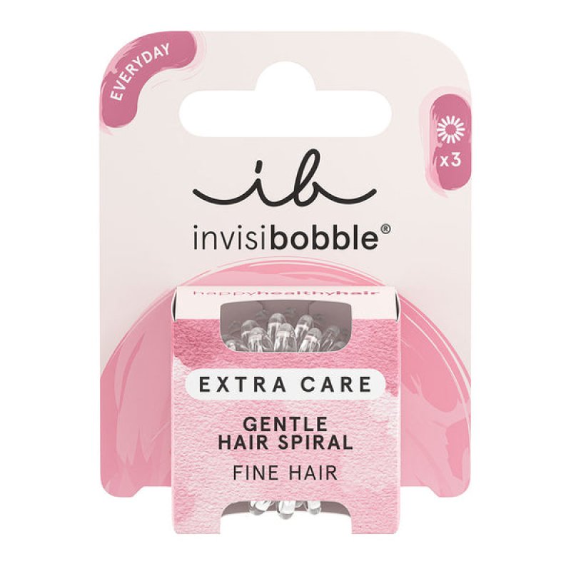 invisibobble Extra Care Hair Ties Mini Crystal Clear