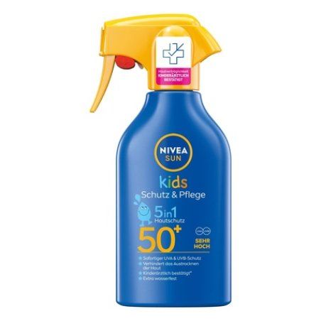 NIVEA SUN Kids Schutz & Pflege 5in1 Hautschutz LSF 50 Sunscreen with Bio-Almond Oil 250ml