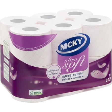 Nicky H. Ultrasoft Toilet Paper Rolls 12 Rolls
