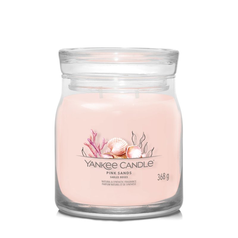 Yankee Candle Signature Scented Candle | Pink Sands Medium Jar Candle With