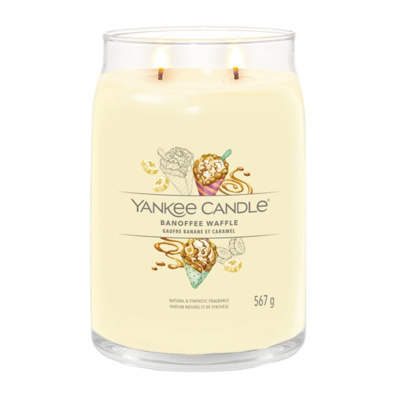 Yankee Candle Banoffee Waffle wax candle Cylinder Banana, Caramel, Chocolate Chocolate, Yellow 1 pc(s)