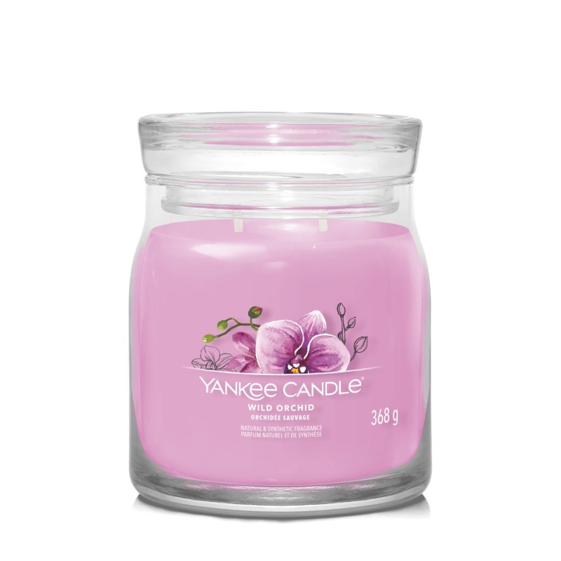 Yankee Candle Signature Scented Candle | Wild Orchid Medium Jar Candle With