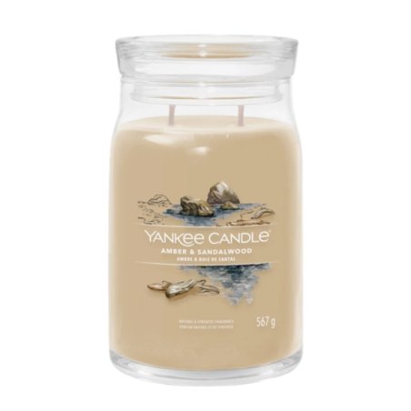 Yankee Candle Signature Scented Candle | Large Amber Long Burn Candle