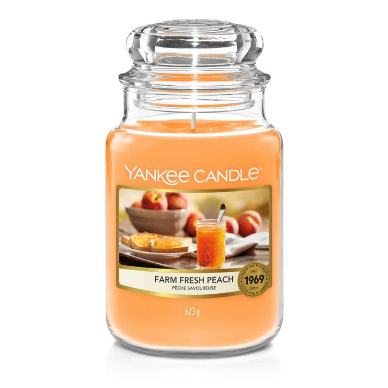 Yankee Candle Farm Fresh Peach wax candle Cylinder Orange 1 pc(s)