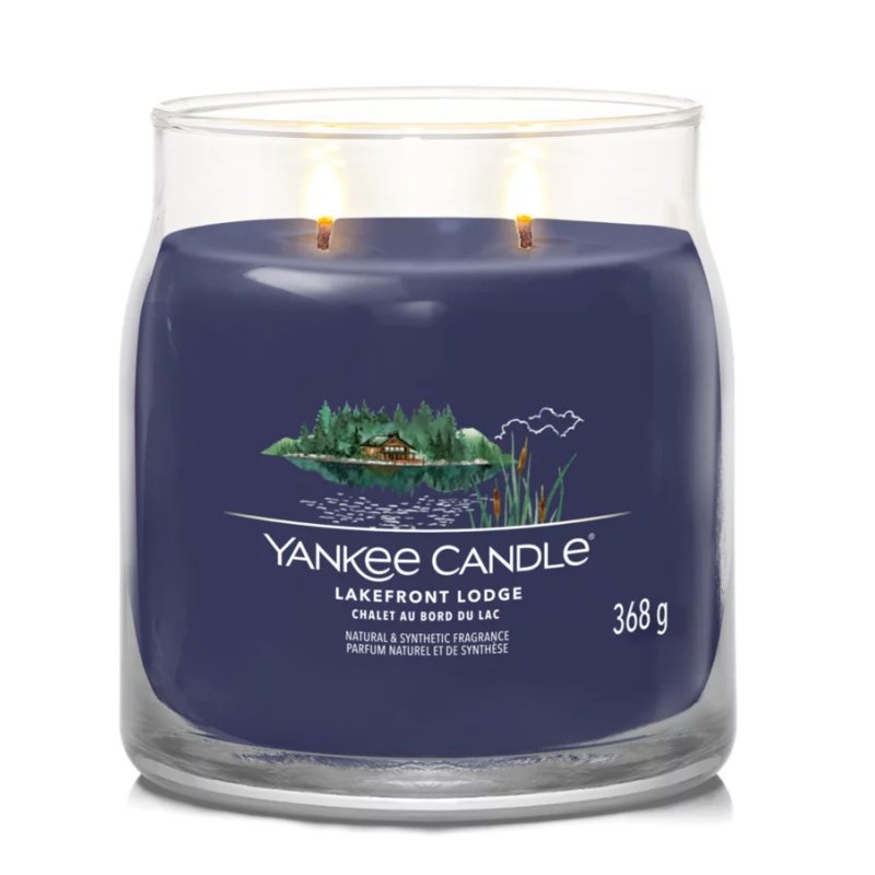 Yankee Candle Lakefront Lodge bougie en cire Cylindre Bois Bleu 1 pièce(s)