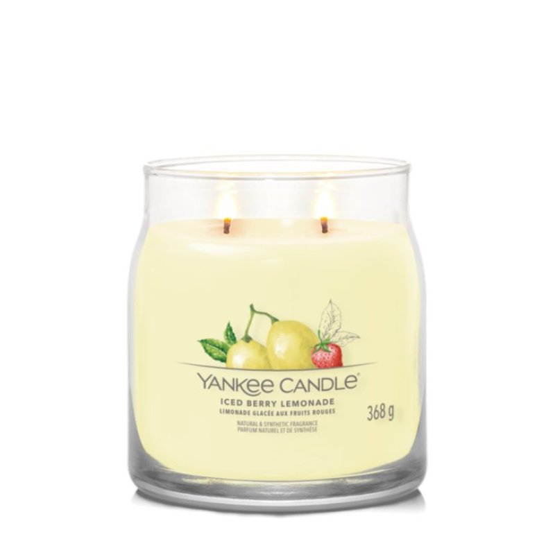 Yankee Candle Signature Scented Candle | Iced Berry Lemonade Medium Jar Candle