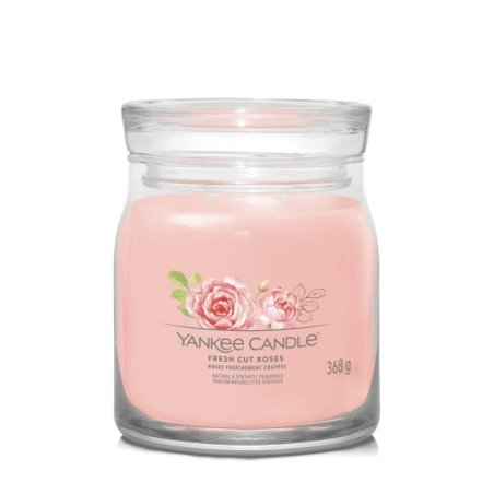 Yankee Candle Fresh Cut Roses bougie en cire Cylindre Rose 1 pièce(s)