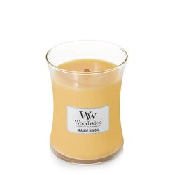 Woodwick Medium Hourglass Scented Candle Seaside Mimosa with Crackling Wick 60 Hours Burn Time Paraffin