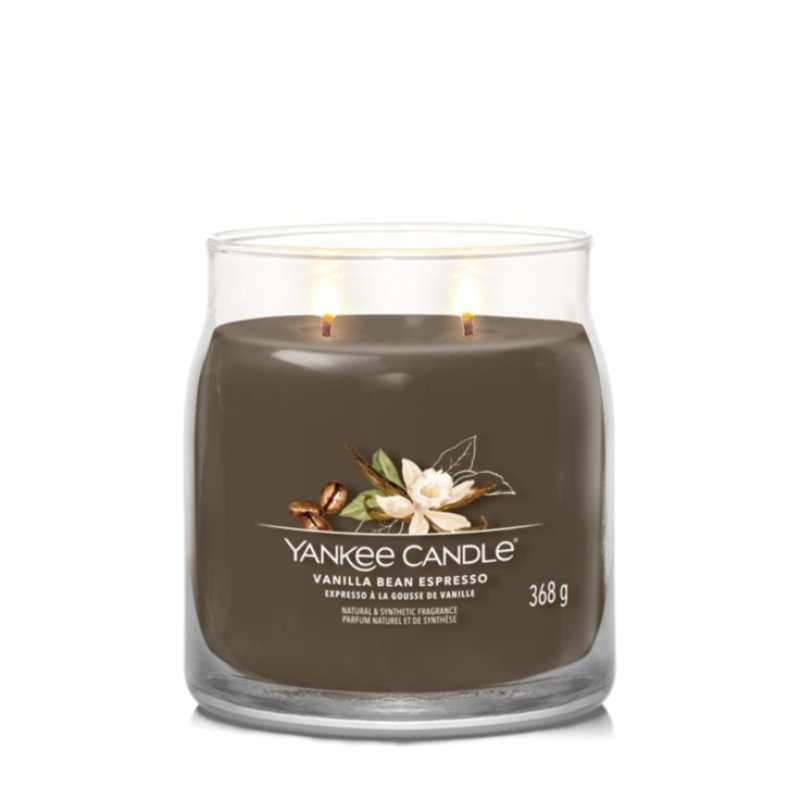 Aromatic Candle Signature Glass Medium Vanilla Bean Espresso 368g