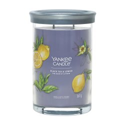 Yankee Candle Black Tea & Lemon bougie en cire Cylindre Gris 1 pièce(s)