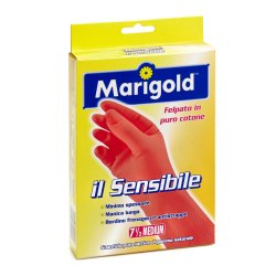 Marigold Il Sensibile Gants de ménage Orange Coton, Toison, Latex, Caoutchouc 1 pièce(s)