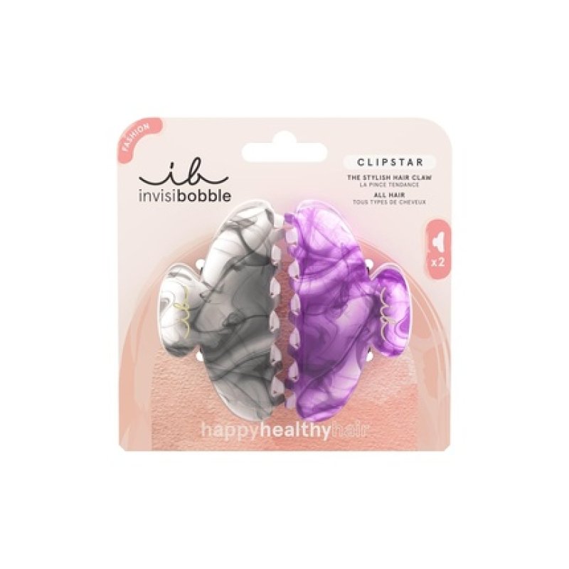 Invisibobble Clipstar My Rainboo 2 Piece Claw Clip Set - Medium Claw Clips for All Hair Types - Stylish Updo