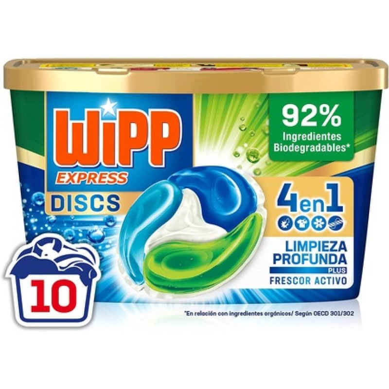 Wipp Express Detergent Capsules Discs - 10 Discs