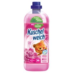 Cuddly Soft Fabric Softener Pink Kiss Makes 38 Wash Loads Of 1000ml