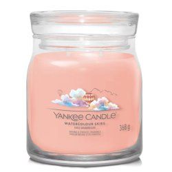 Yankee Candle Watercolour Skies bougie en cire Cylindre Bois de cachemire, Jasmin, Musc Rose 1 pièce(s)