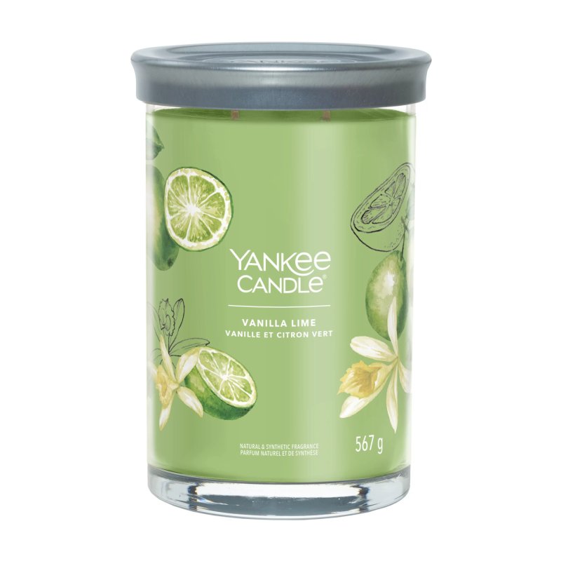 Yankee Candle Signature bougie en cire Cylindre Citron vert, Vanille Vert 1 pièce(s)