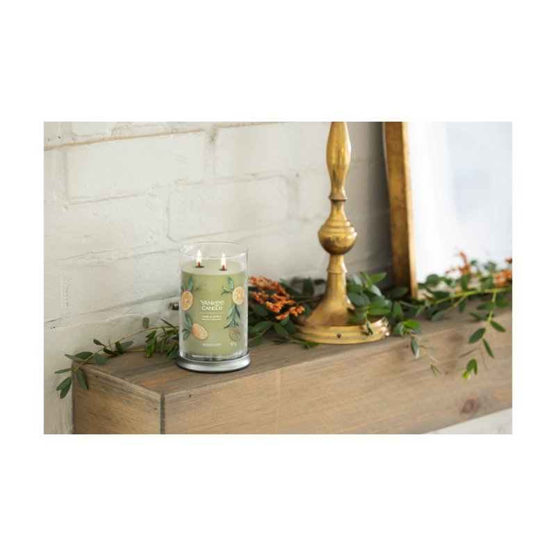 Yankee Candle Signature bougie en cire Cylindre Citron, Sage Vert 1 pièce(s)