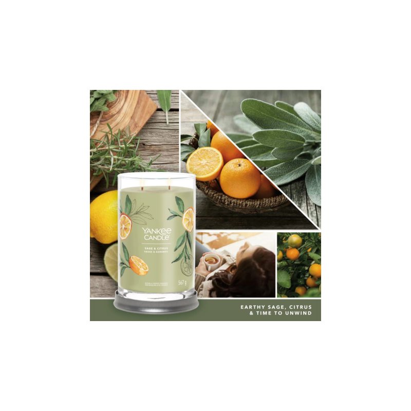 Yankee Candle Signature Scented Candle | Sage & Citrus Large Tumbler Candle With