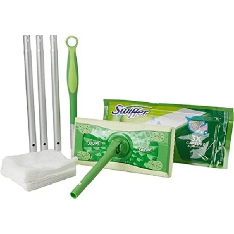 Swiffer Sweeper Wet and Dry Wipes Starter Kit for Floors Parquet Floors