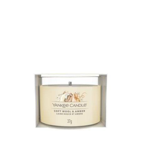 Yankee Candle Soft Wool & Amber bougie en cire Rond Ambre Beige 1 pièce(s)
