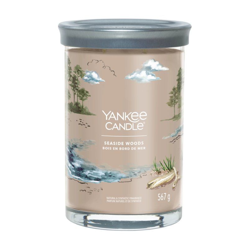 Yankee Candle Signature Seaside Woods Tumbler 567g bougie en cire Cylindre Citron, Floral Marron 1 pièce(s)