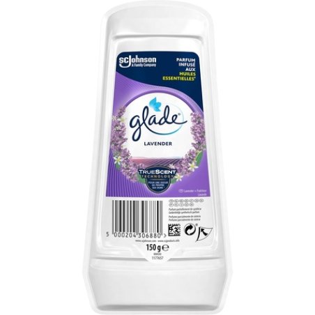 Glade Long Lasting Air Freshener Gel for Bathrooms Cabinets and Small Spaces Lavender Fragrance Essential Oils