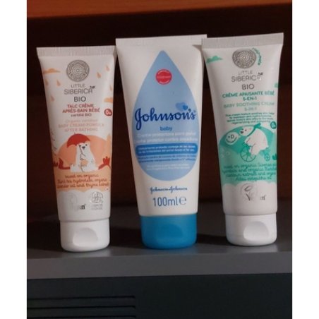 Natura Siberica Baby Soothing Cream and Bio Talc Cream with Johnson's Protekt