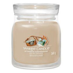 Yankee Candle 1759609E bougie en cire Rond Ambre, Pomme, Bergamote, CEDAR, Eucalyptus, Gingembre, Cuir, Citron, Musc,