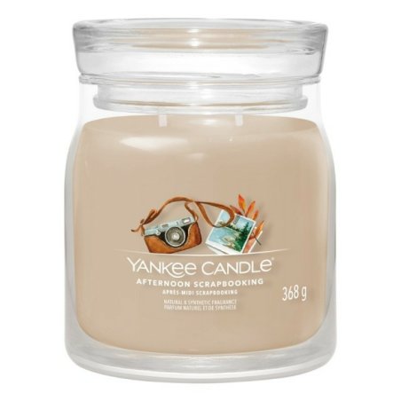 Yankee Candle 1759609E wax candle Round Amber, Apple, Bergamot, CEDAR, Eucalyptus, Ginger, Leather, Lemon, Musk,