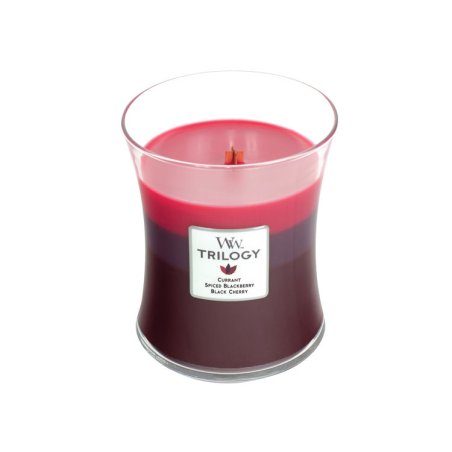 WoodWick Sun Ripened Berries bougie en cire Rond Rouge groseille, Mûre, Épice Rouge 1 pièce(s)