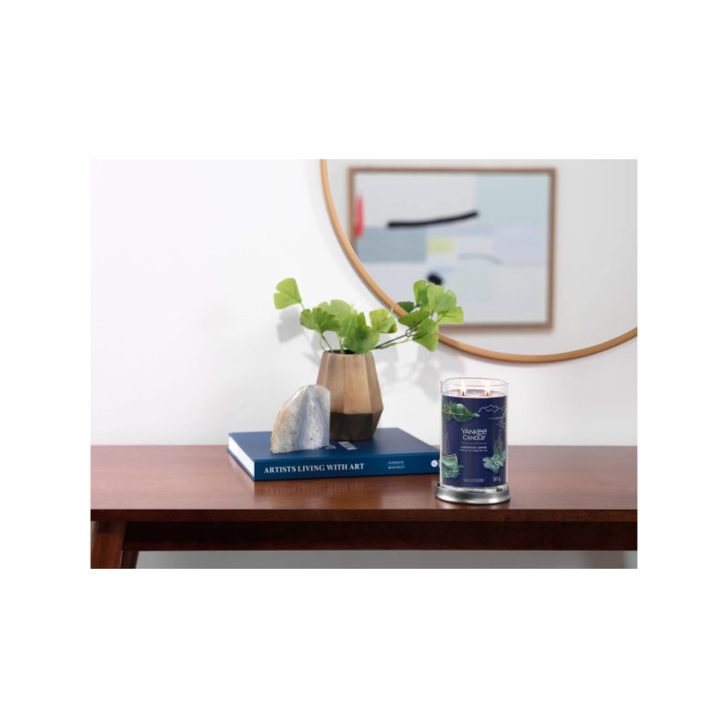 Yankee Candle Signature Lakefront Lodge Tumbler 567g bougie en cire Cylindre Bleu 1 pièce(s)