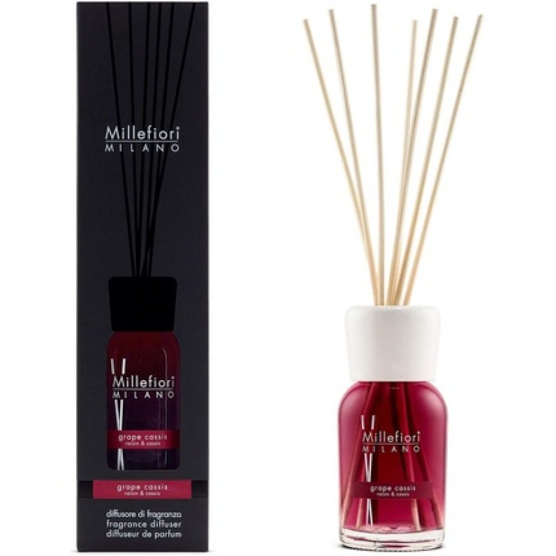 Millefiori Diffuser, Plastic, Red, 100ml 100ml Grape Cassis