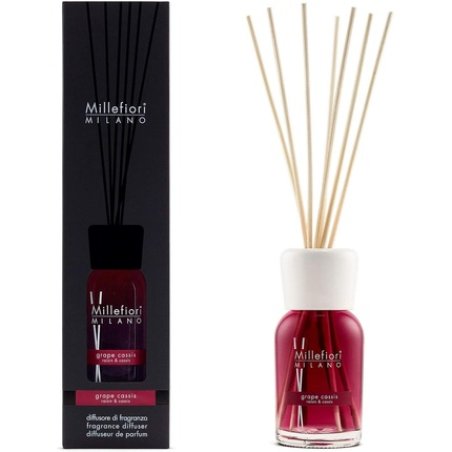 Millefiori Diffuser, Plastic, Red, 100ml 100ml Grape Cassis
