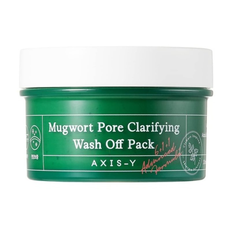 AXIS-Y Mugwort Pore Clarifying Wash Off Pack Exfoliating Acne Blackhead Oily Skin Care 100ml