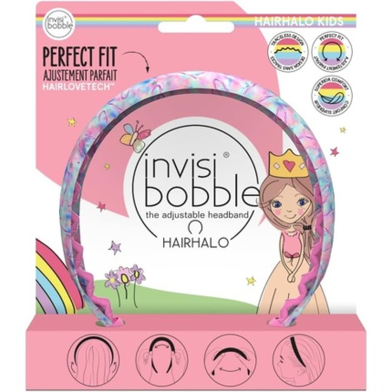 Invisibobble Kids Hairhalo Headband Pink Adjustable Colourful Girls Soft Hair Gentle and Comfortable