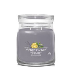 Yankee Candle Black Tea & Lemon wax candle Round Black tea (leaf), Lemon, Musk, Vanilla Grey 1 pc(s)